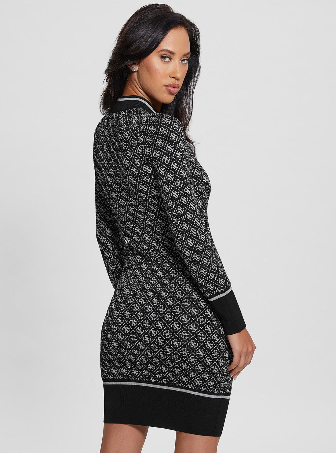 Black Lise Logo Mini Dress