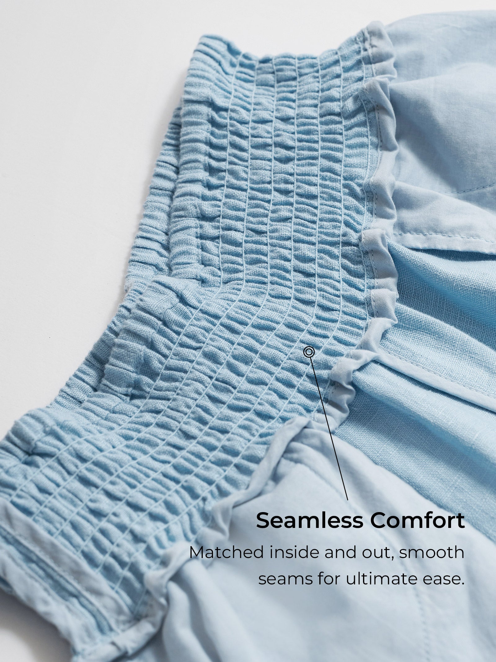 100% Linen Broad Elastic Waistband Pants TALIA