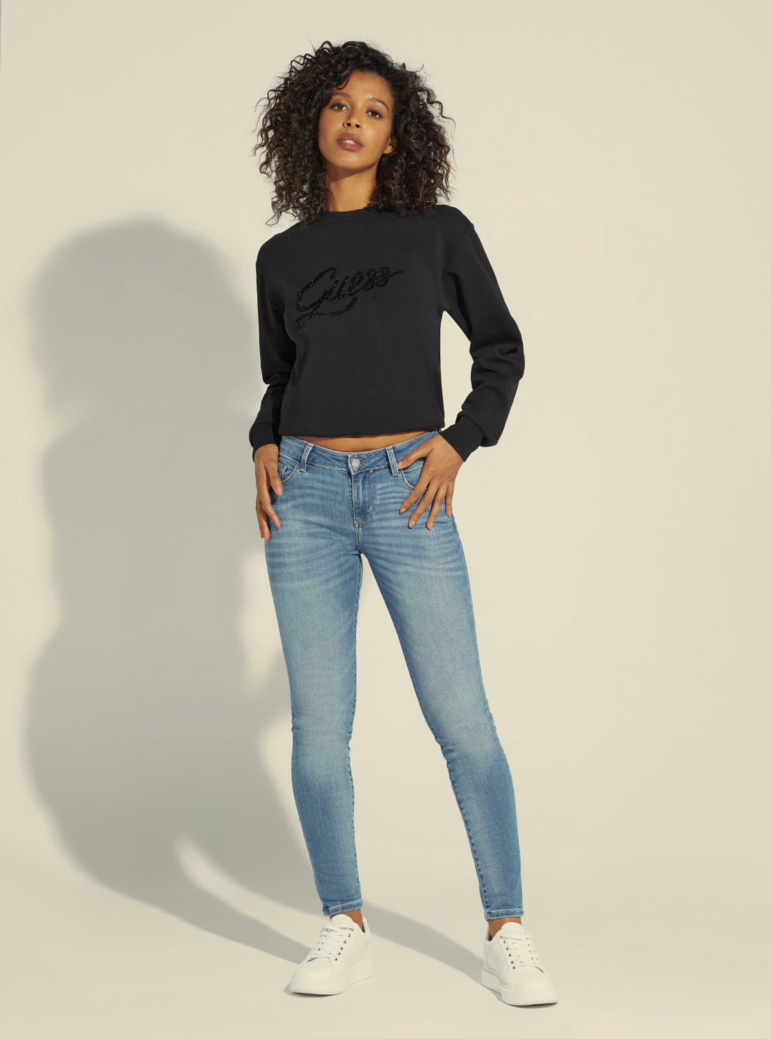 Annette Mid-Rise Skinny Denim Jeans in Carrie Light Wash