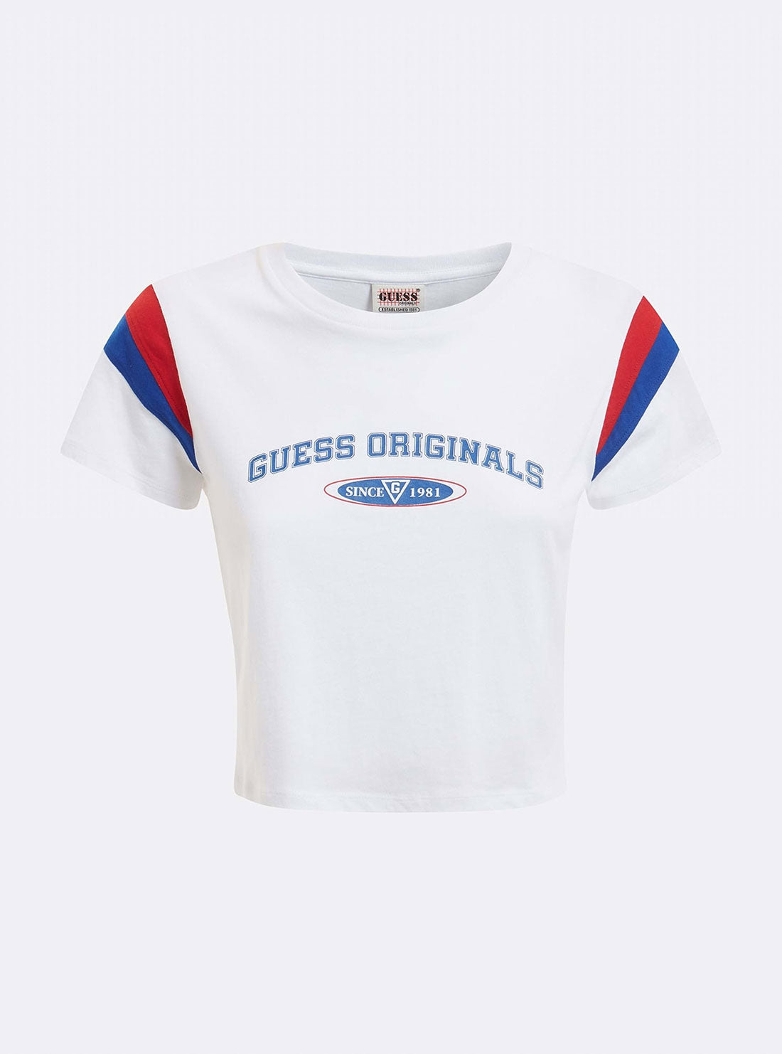 Guess Originals White Natashia Crop Baby T-Shirt