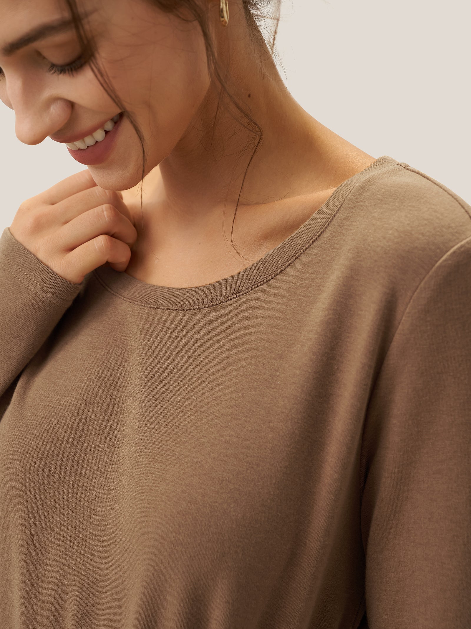 A-Line Curved Hem Stretch Maxi Dress KAYLA