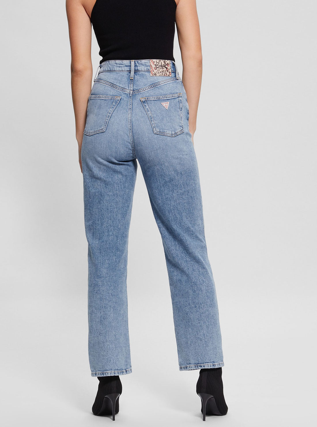 Eco High-Rise Melrose Wide Leg Denim Jeans In Target Blue Wash