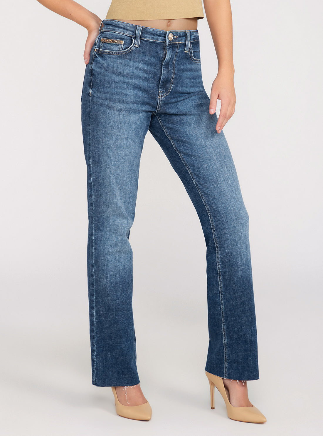 Mid-Rise Straight Leg 80s Denim Jeans In Etosha Wash
