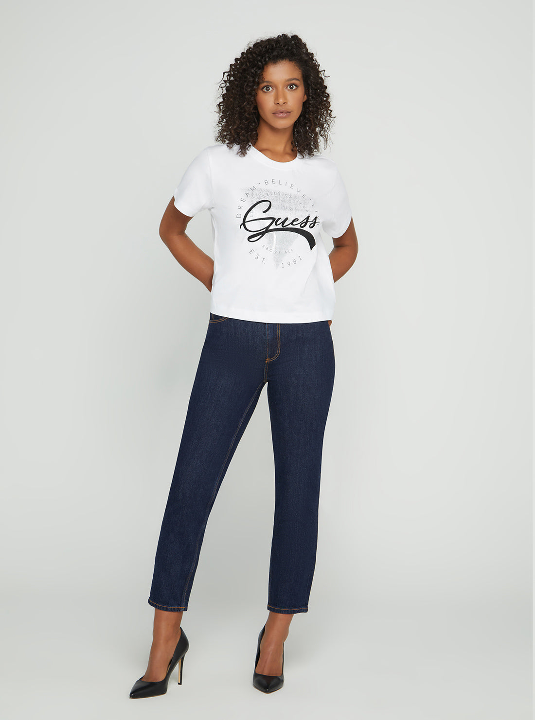 Eco White Rocsena Logo T-Shirt