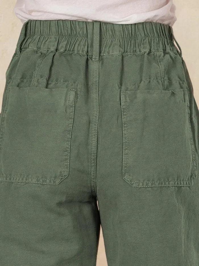 Linen Simple Button Fly Trousers HEIDI