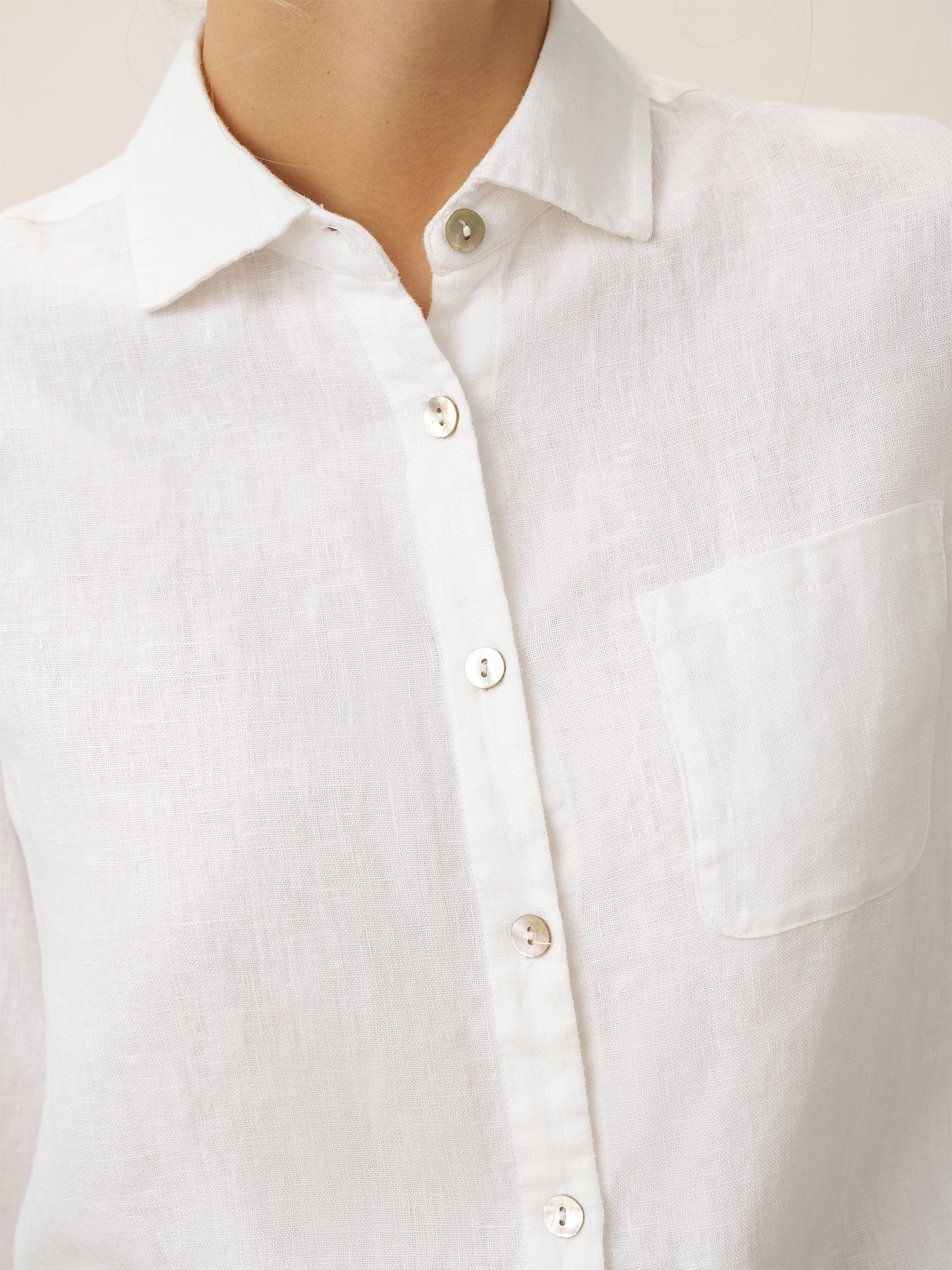 100% Linen Classic Shirt Top SAVANNAH