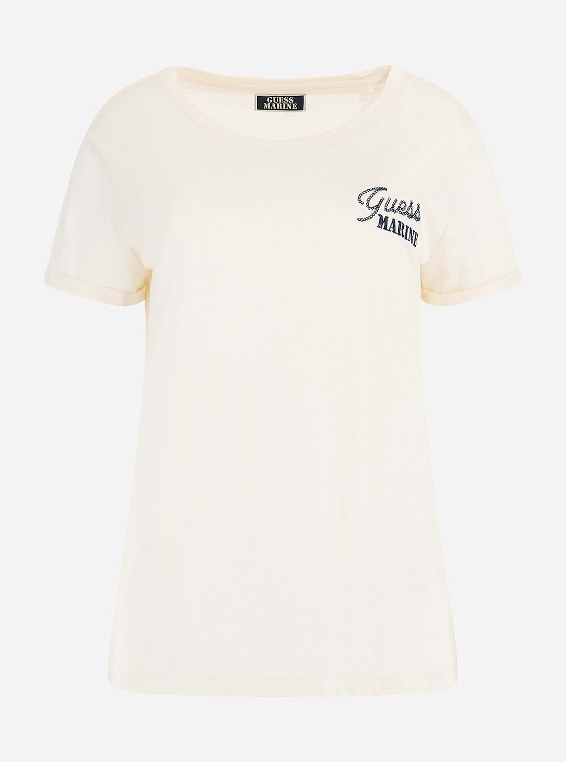 Eco Cream White Marine Logo T-Shirt