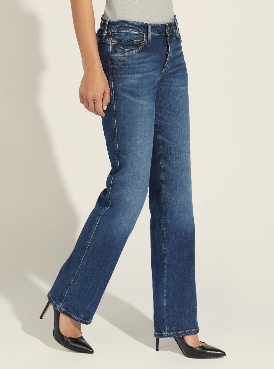 Low-Rise Sexy Straight Denim Jeans In Refined Vintage Wash