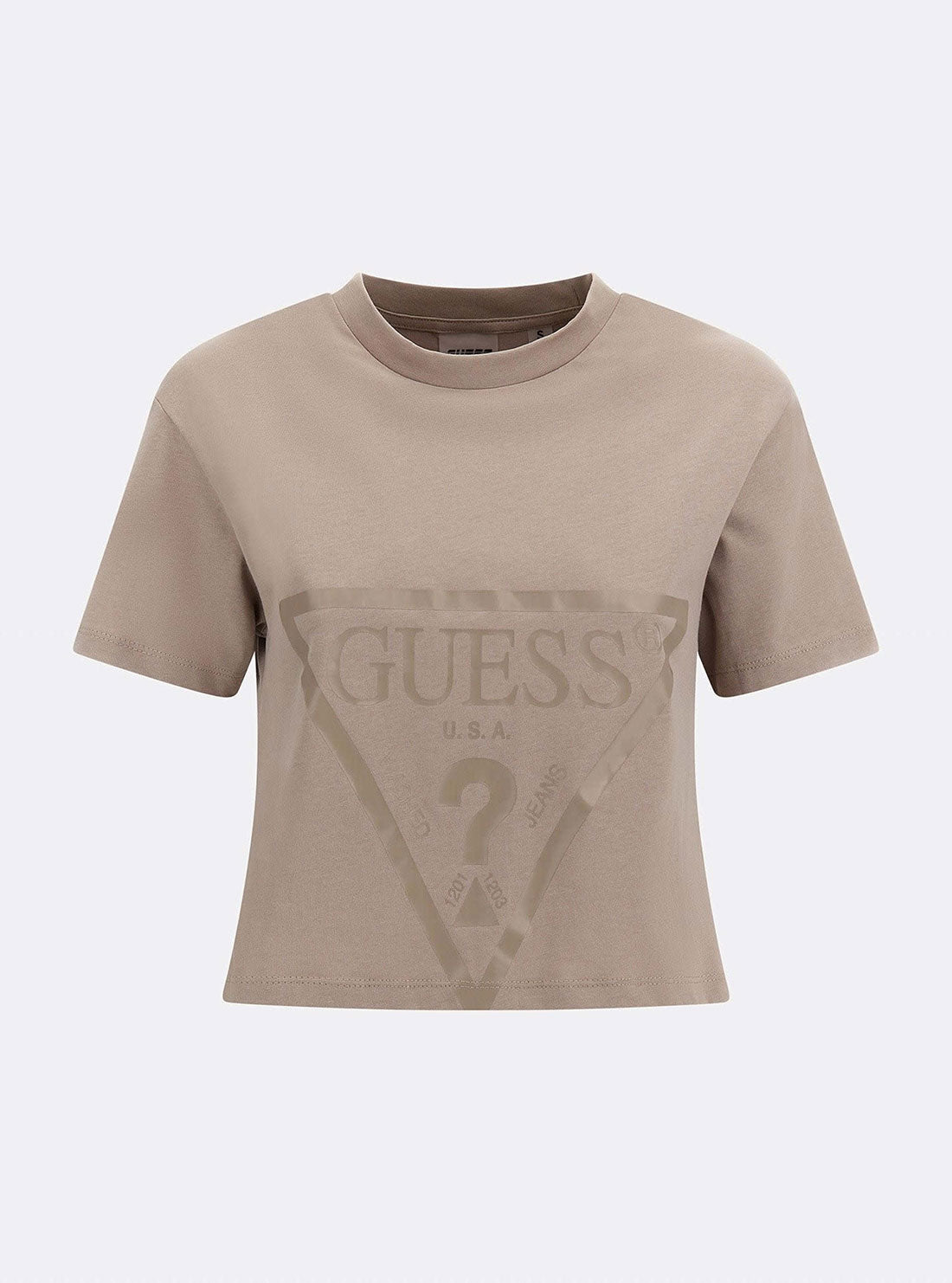 Eco Taupe Adele Active Crop T-Shirt