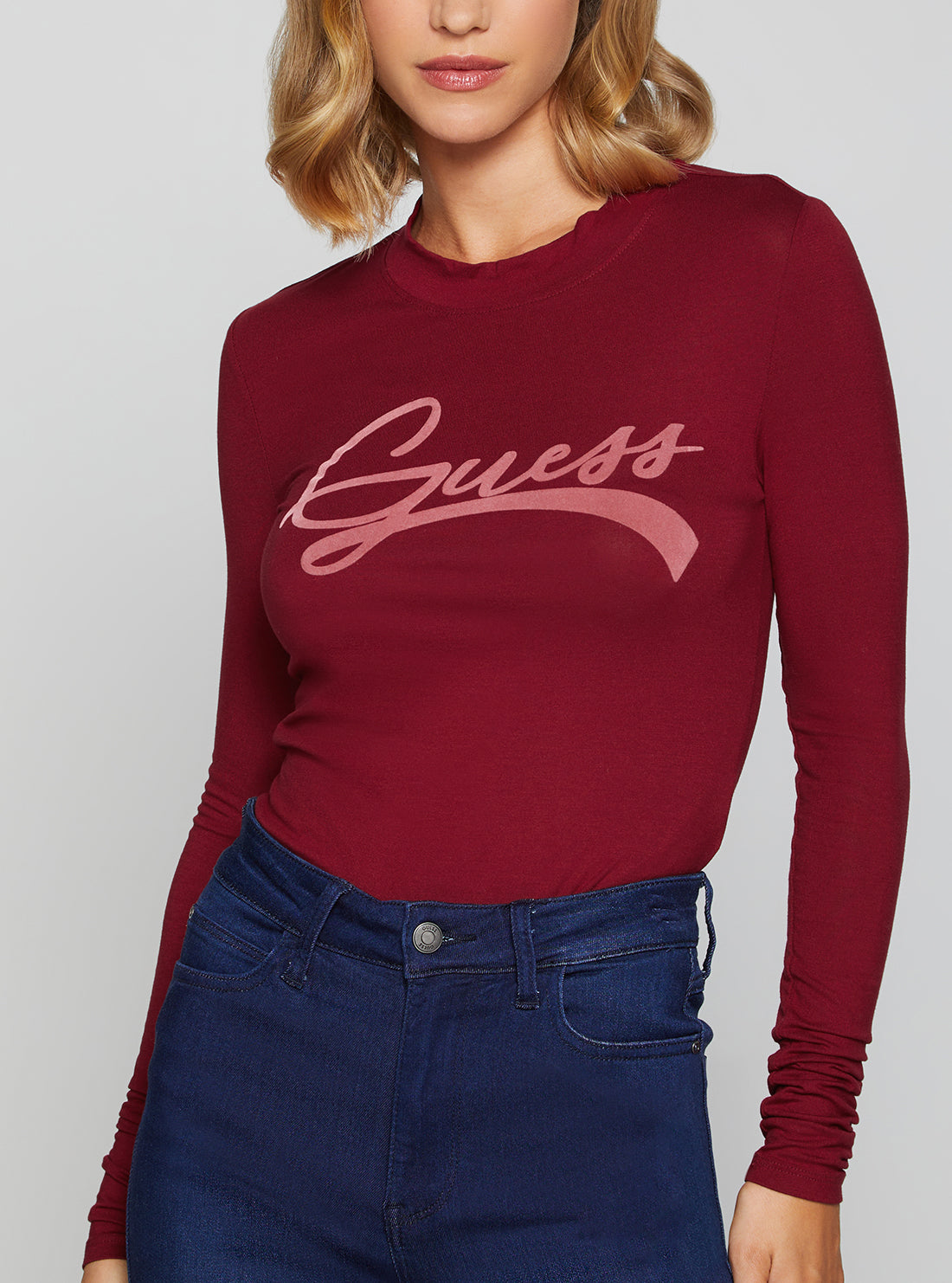 Eco Red Alexandra Logo Bodysuit Top