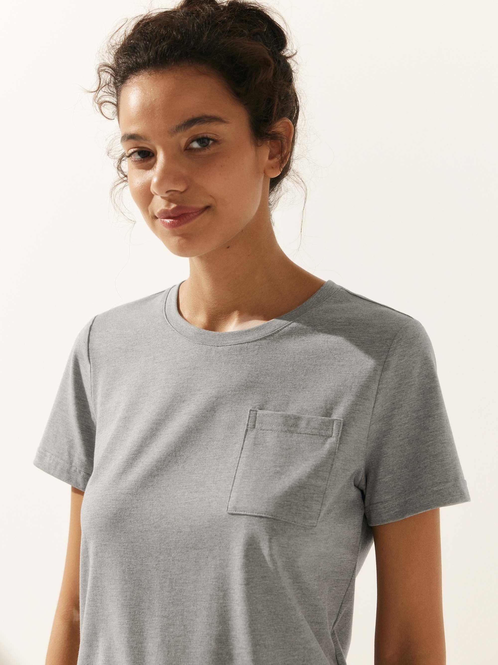 Stretch-Knit Bamboo Classic Basic Tee BELLE