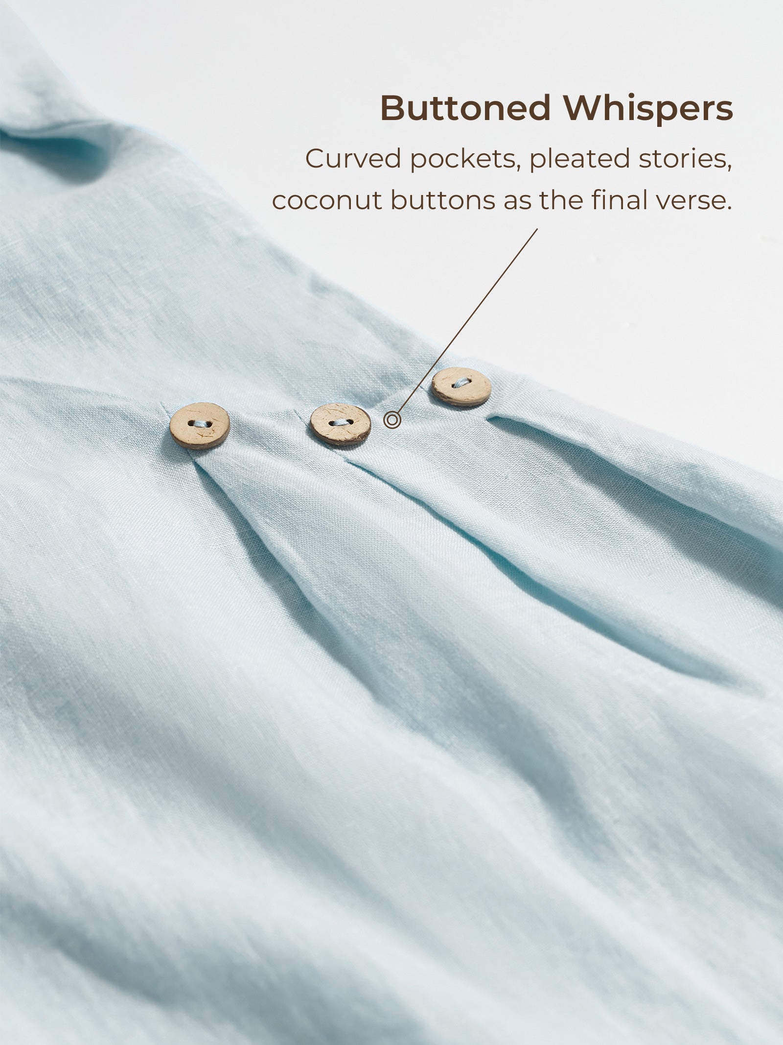 100% Linen Vintage A-Line Button Detail Maxi Dress AMIN