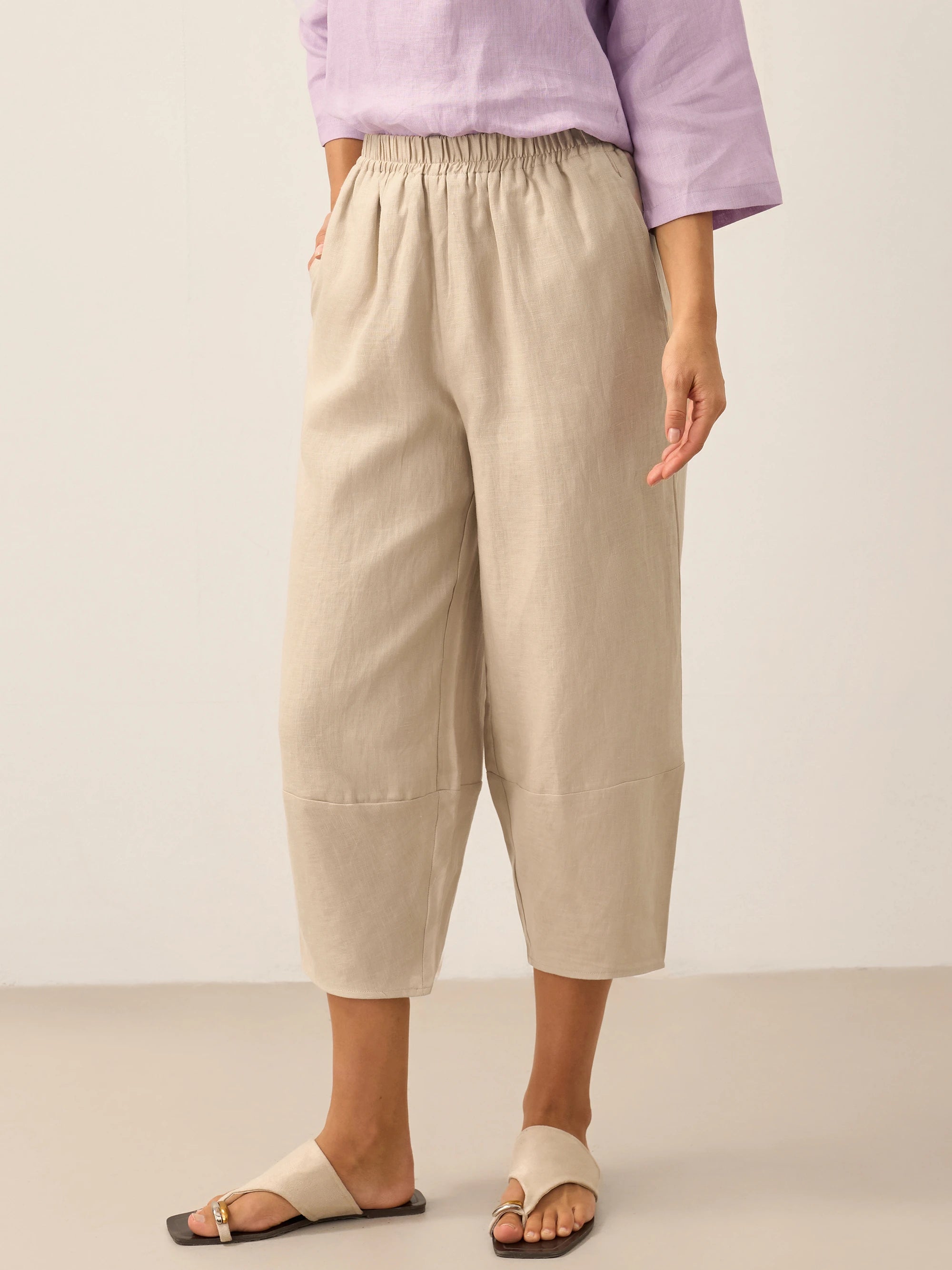 100% Linen Crop Pants RORY