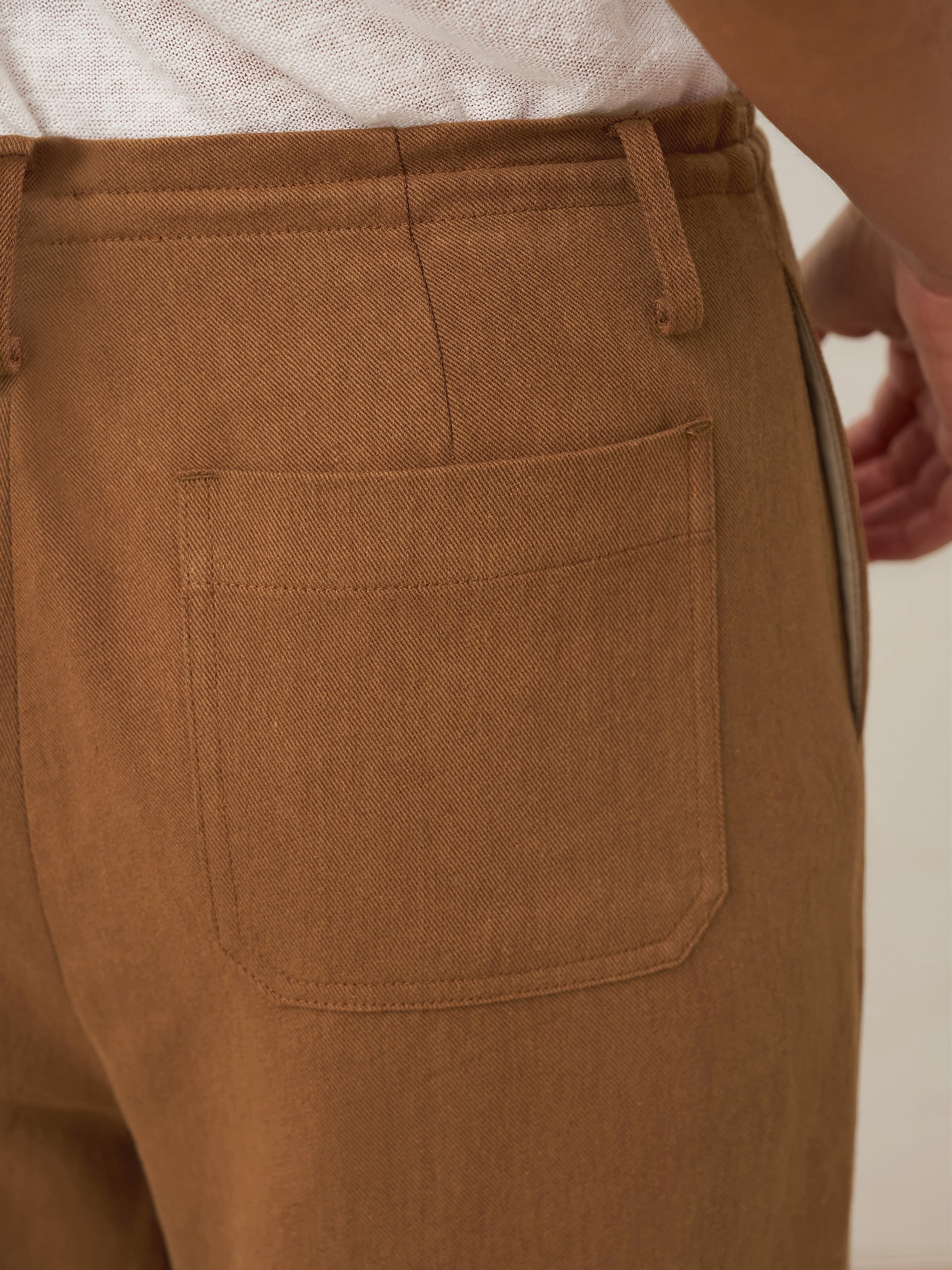 Tencel Linen Drawstring Straight Leg Pants RACHEL