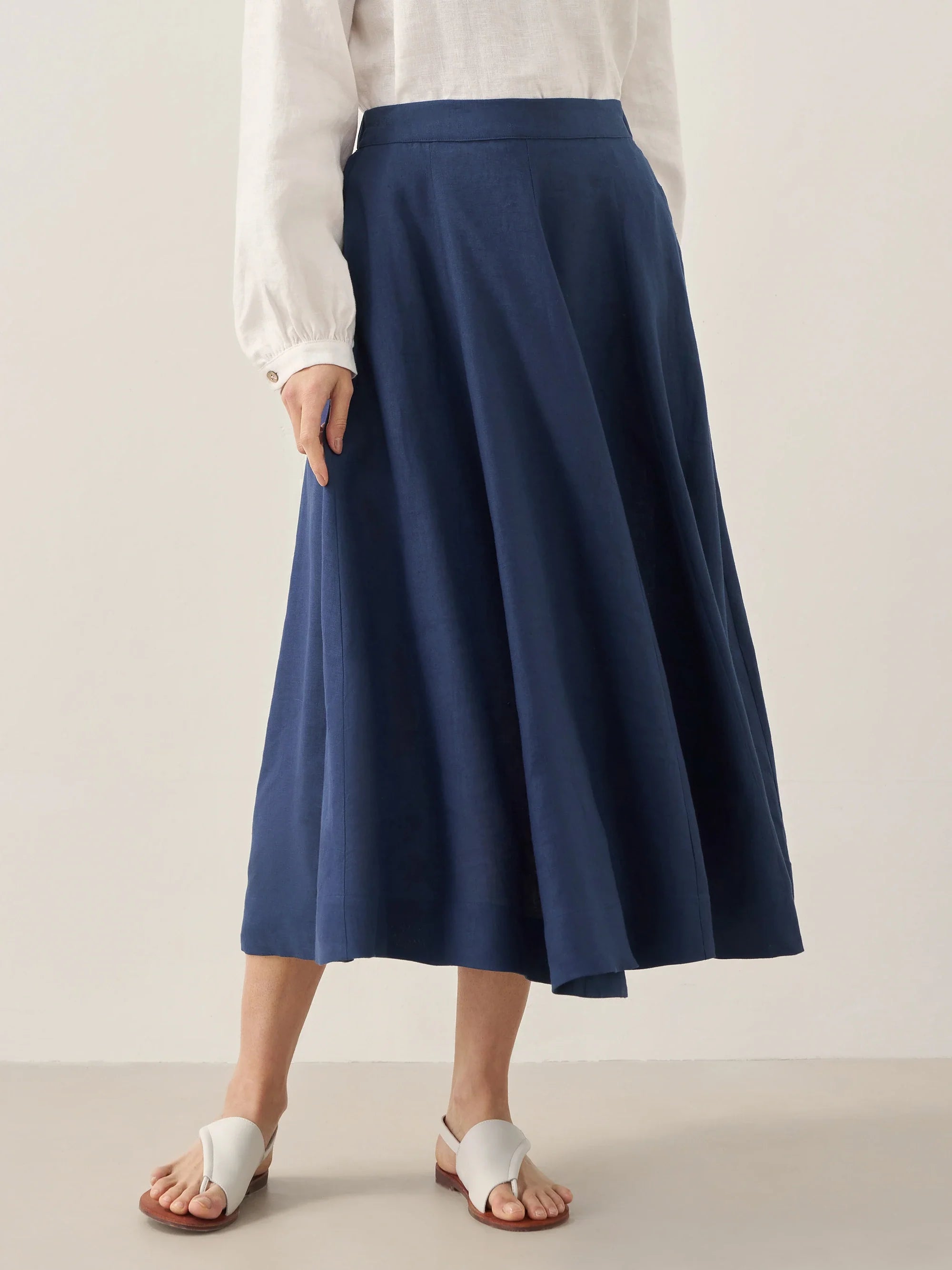 100% Linen A-Line Skirt JEMMA