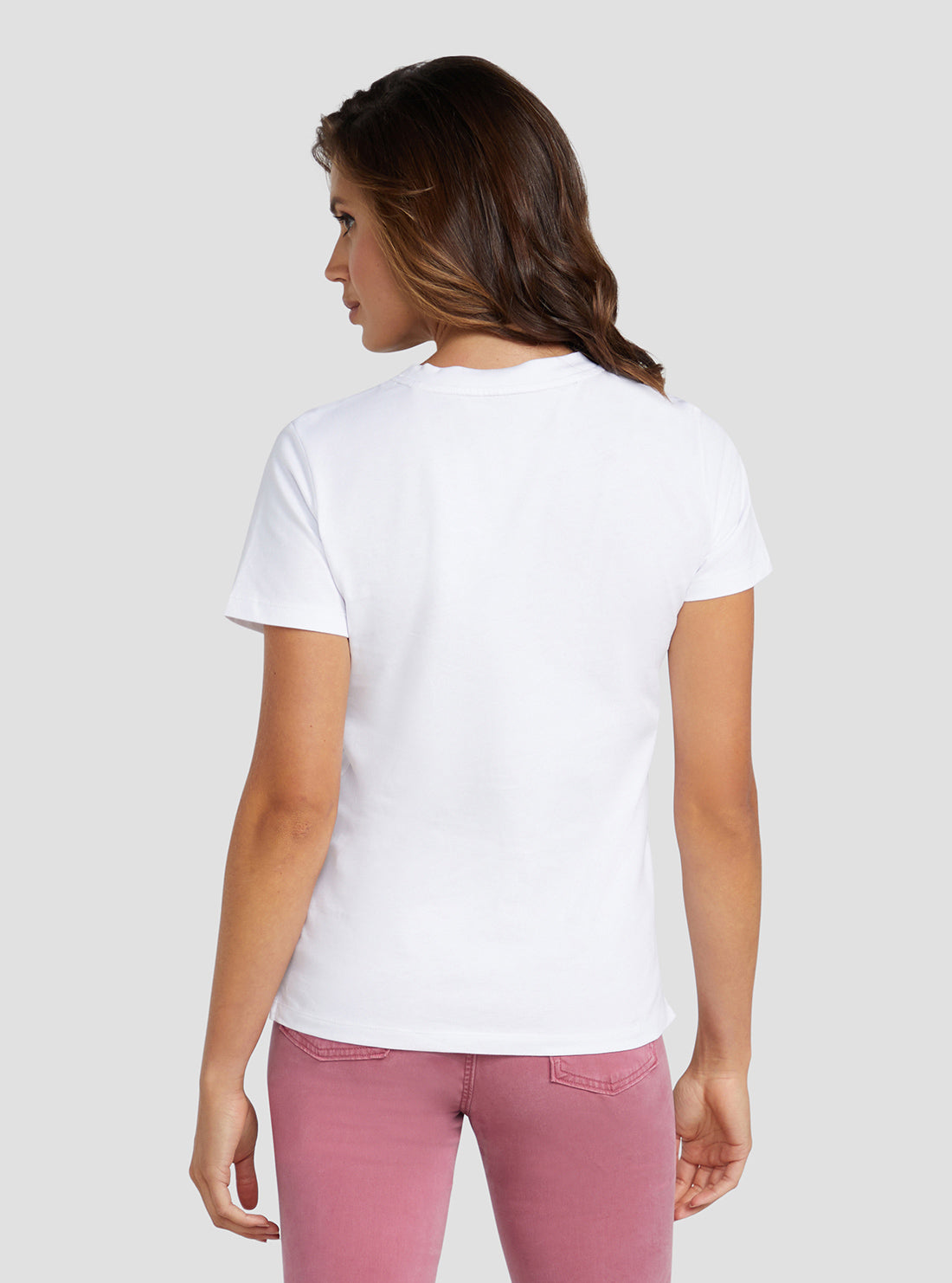 Eco White Sequin Icon Logo T-Shirt
