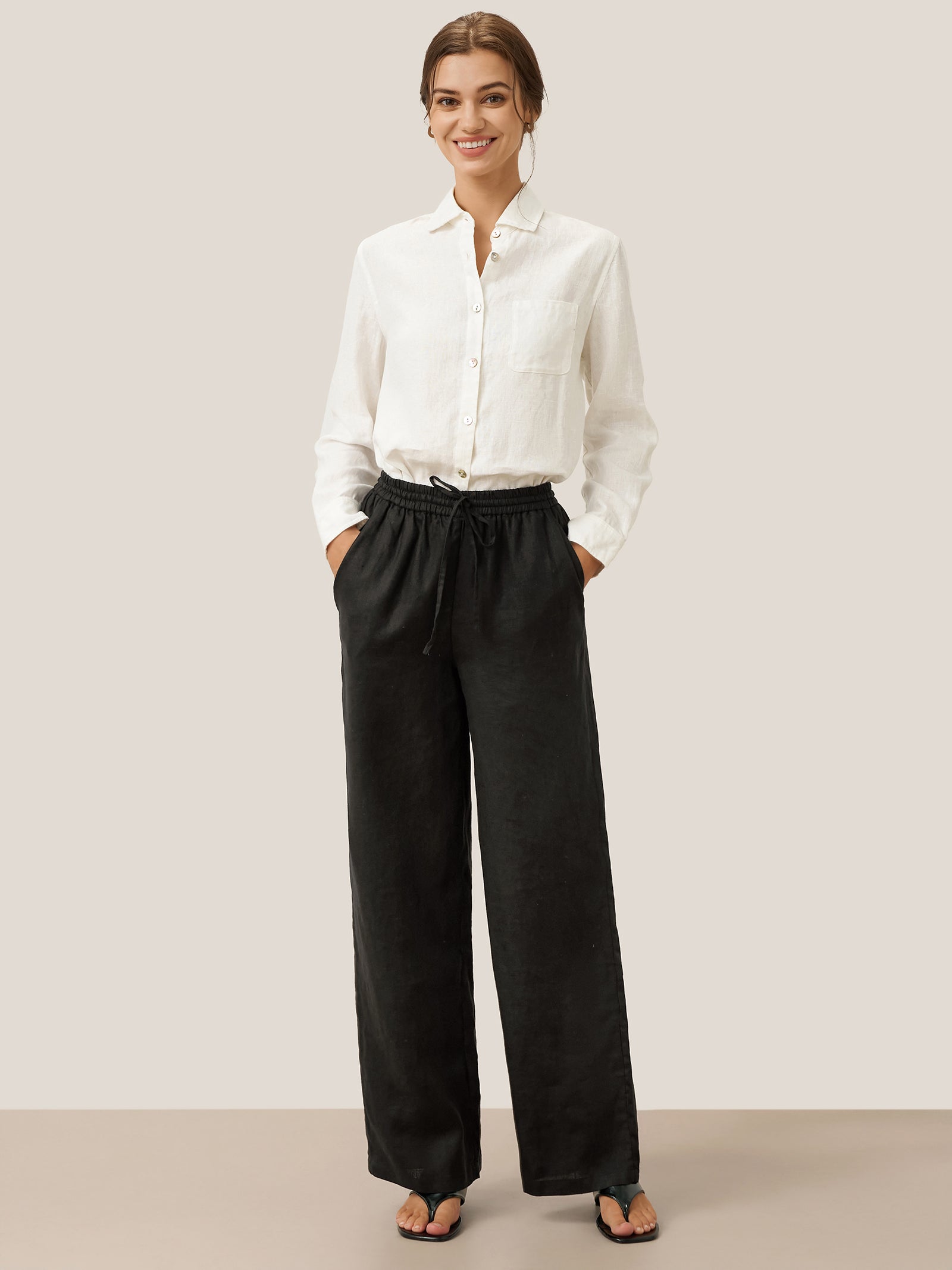 100% Linen Classic Pants LYON