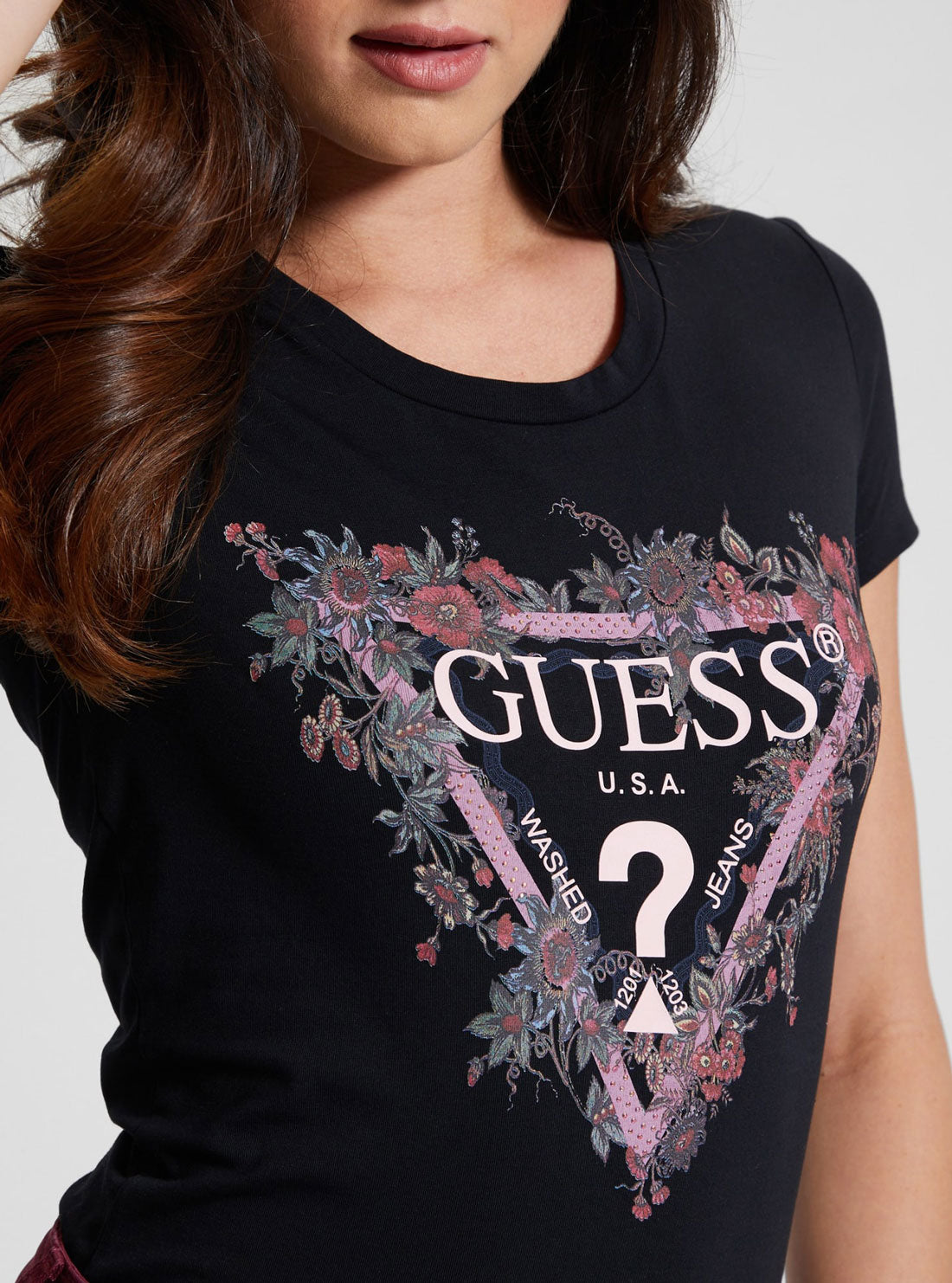 Eco Black Flower Triangle Logo T-Shirt