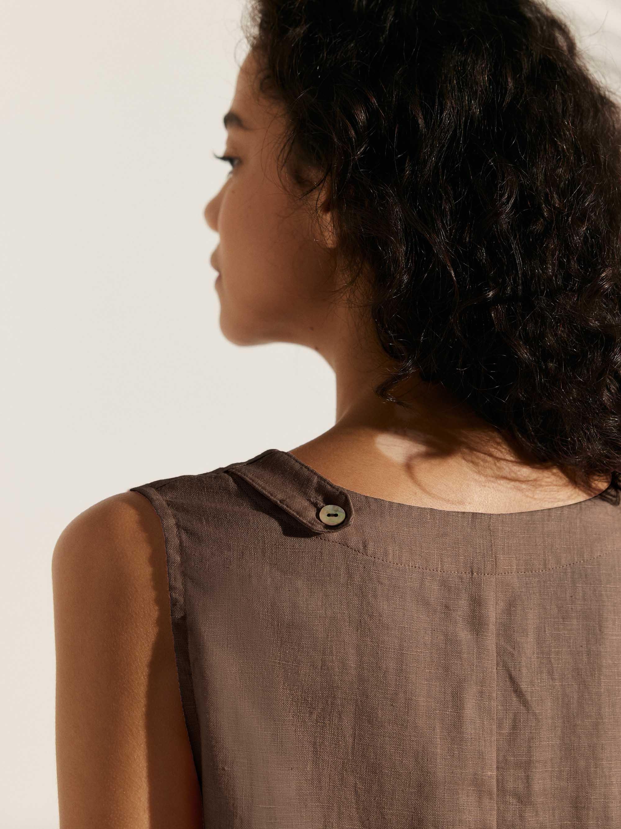 100% Linen Lightweight Sleeveless Dress SIENNA